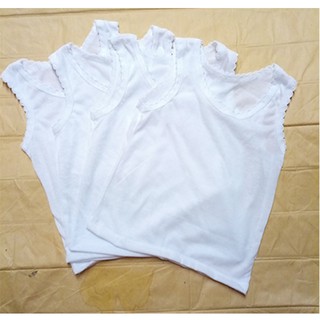 Sando White for Girls, School White Under Shirts for 1-10 y/o