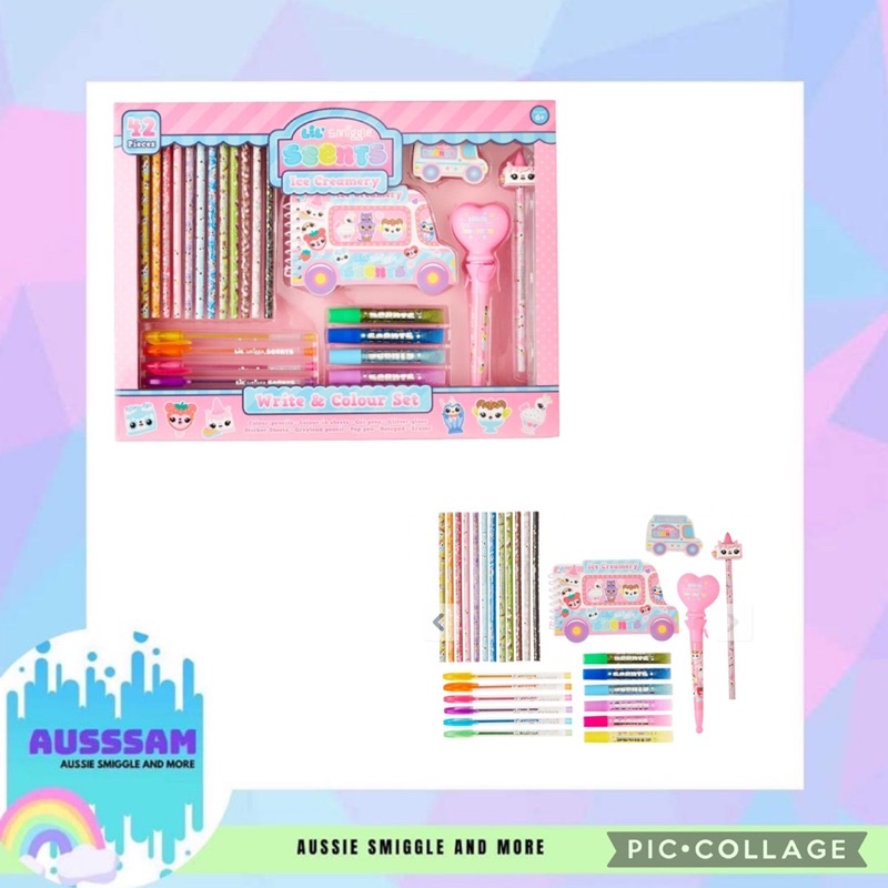 Smiggle lil scents ice creamery write and colour set | Shopee Philippines