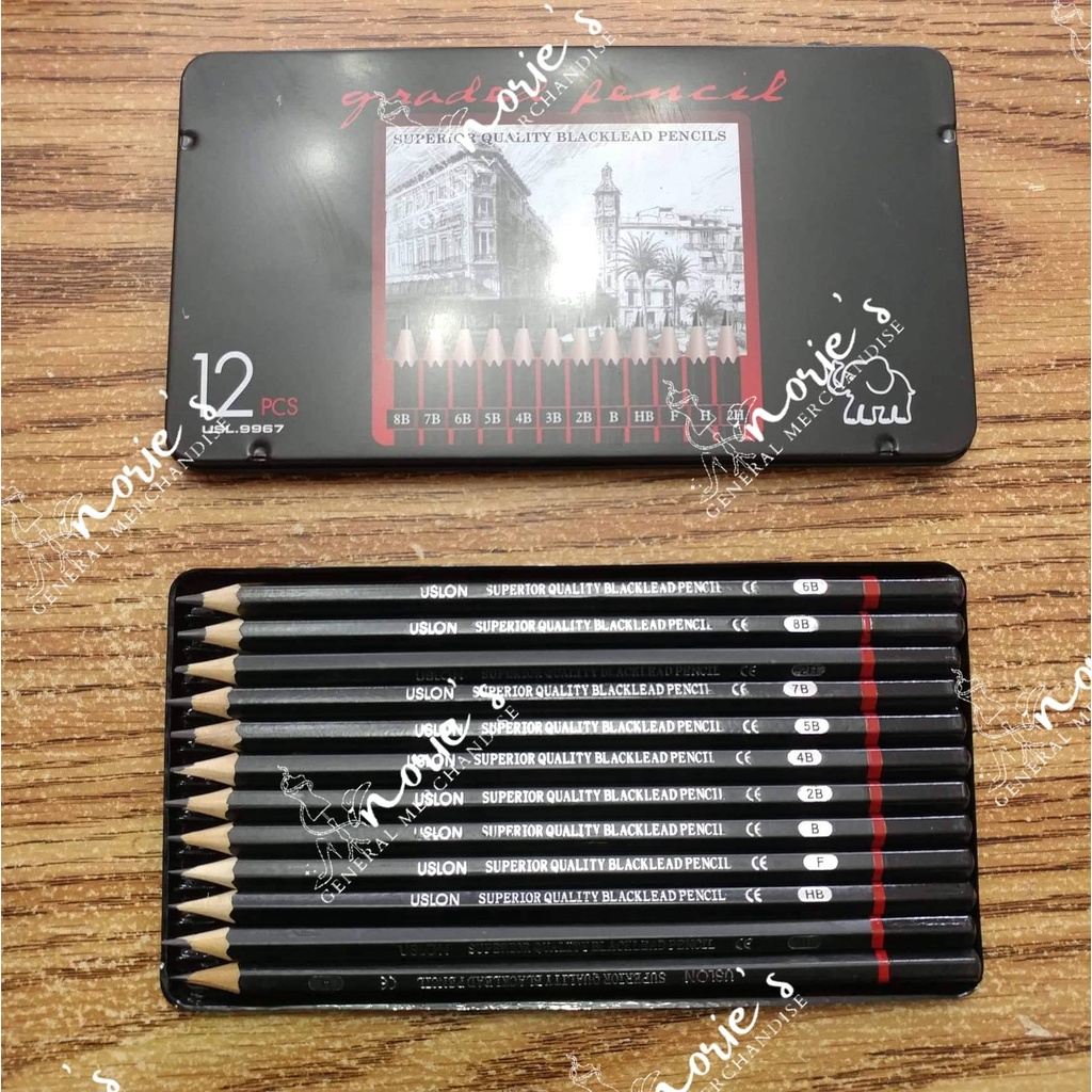 Graded Pencil High quality Blacklead Pencils with tin container