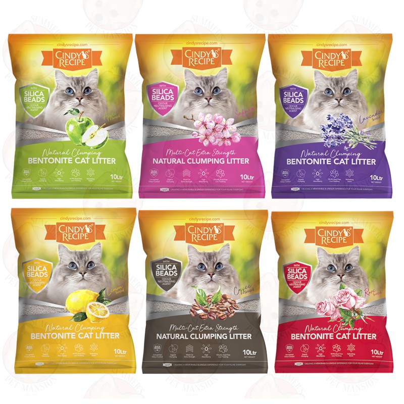 Cindy's Recipe Natural Clumping Bentonite Cat Litter / Cat Sand 10L