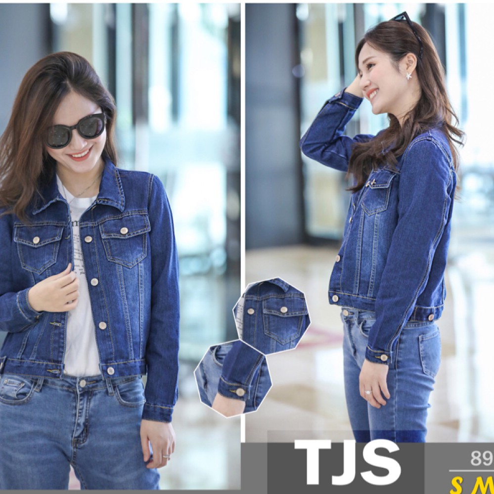 Denim jacket outlet outfit korean