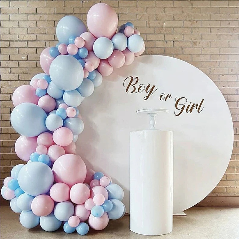 Gender Reveal Party Decoration Pink Blue Latex Balloons Boy Or Girl 