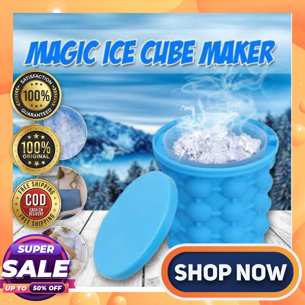 New Trends Magic Ice Cube Maker Space Saving Portable Ice Cube Silicone ...