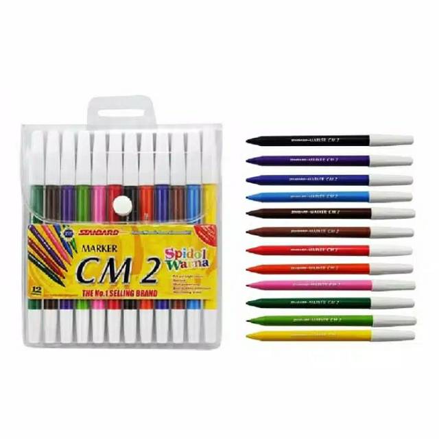 Standard Pen CM 2 Colorful Markers Coloring Markers contains 12 Mix ...