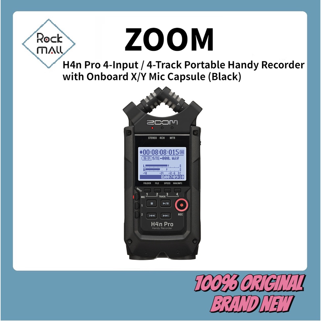 Zoom H4n Pro 4Input / 4Track Portable Handy Recorder with Onboard X/Y