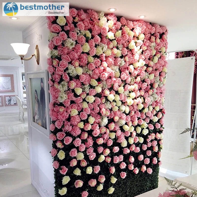 BM 50 Pcs Artificial Silk Flower Buds Bouquet Foam Rose Wedding Decor ...