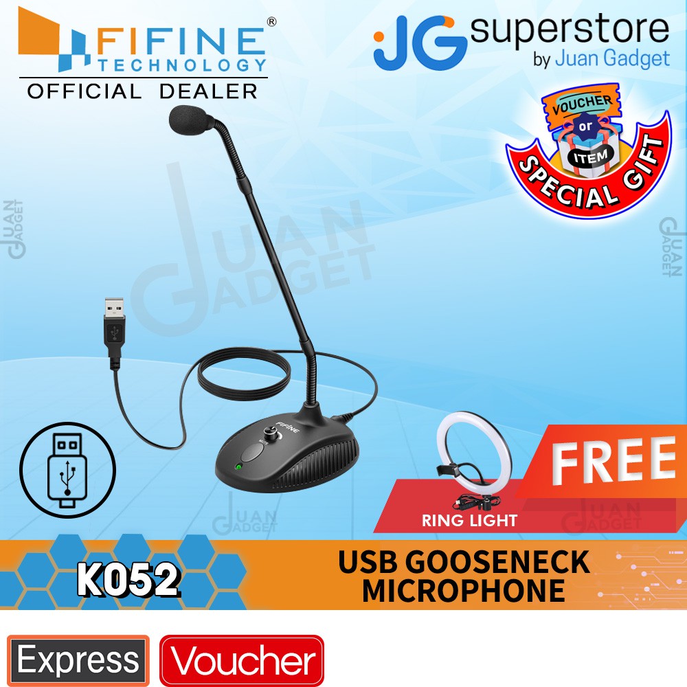 FIFINE Mini Gooseneck USB Microphone for Dictation and Recording,Desktop  Microphone for Computer Laptop PC.Plug and Play Great for
