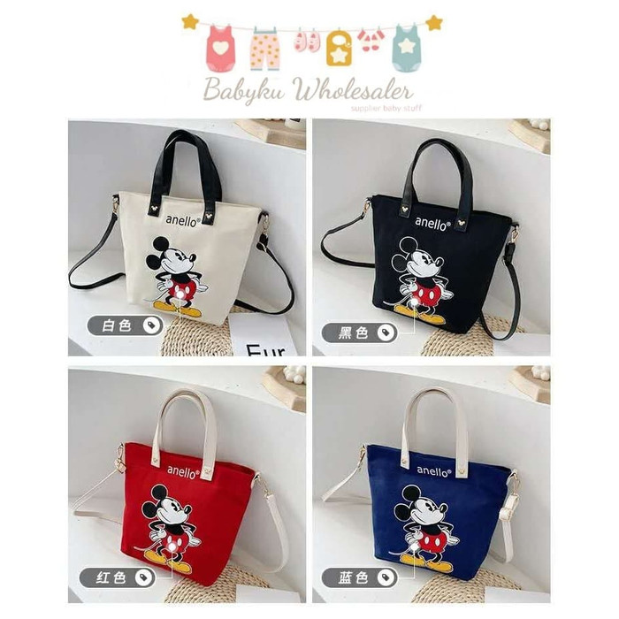 Anello Mickey Mouse Canvas Crossbody Handheld Tote Shoulder Bag