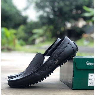 Lacoste leather slip outlet on shoes