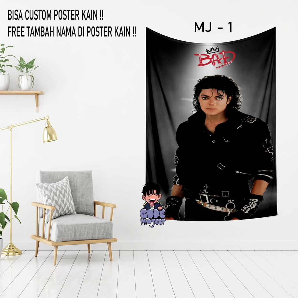 HIASAN DINDING Michael jackson Fabric POSTER michael jackson