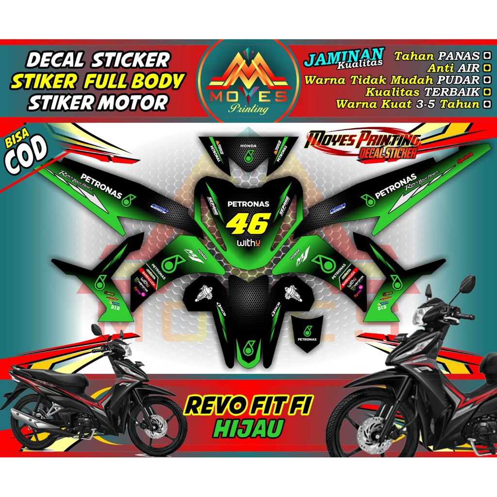Revo fit fi Motorcycle decal Sticker revo fit fi fit fi full body ...