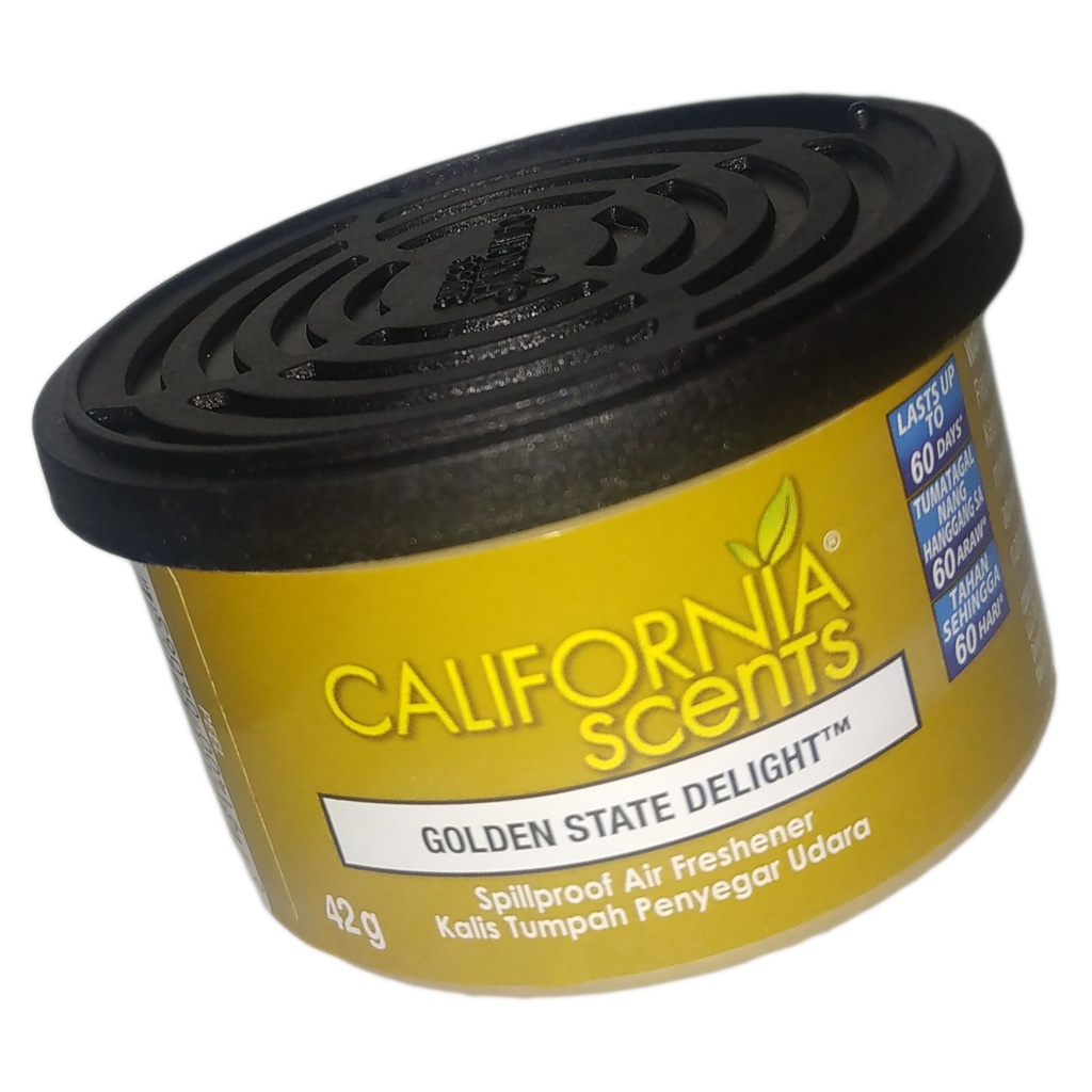 ORIGINAL CALIFORNIA SCENTS 42 GRAMS ( GOLDEN STATE DELIGHT ) SPILLPROOF AIR FRESHENER CAR