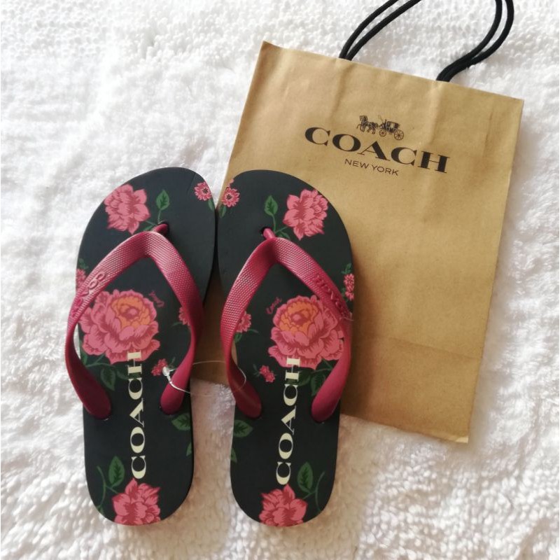 zak flip flop with floral print