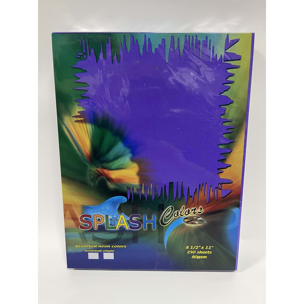 Colored Paper Splash Short, Sold Per Ream (250 Sheets), Single Color or ...