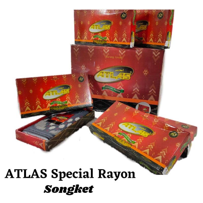 Atlas Special Rayon Songket Kembang Silver Sarong Retail Wholesale ...