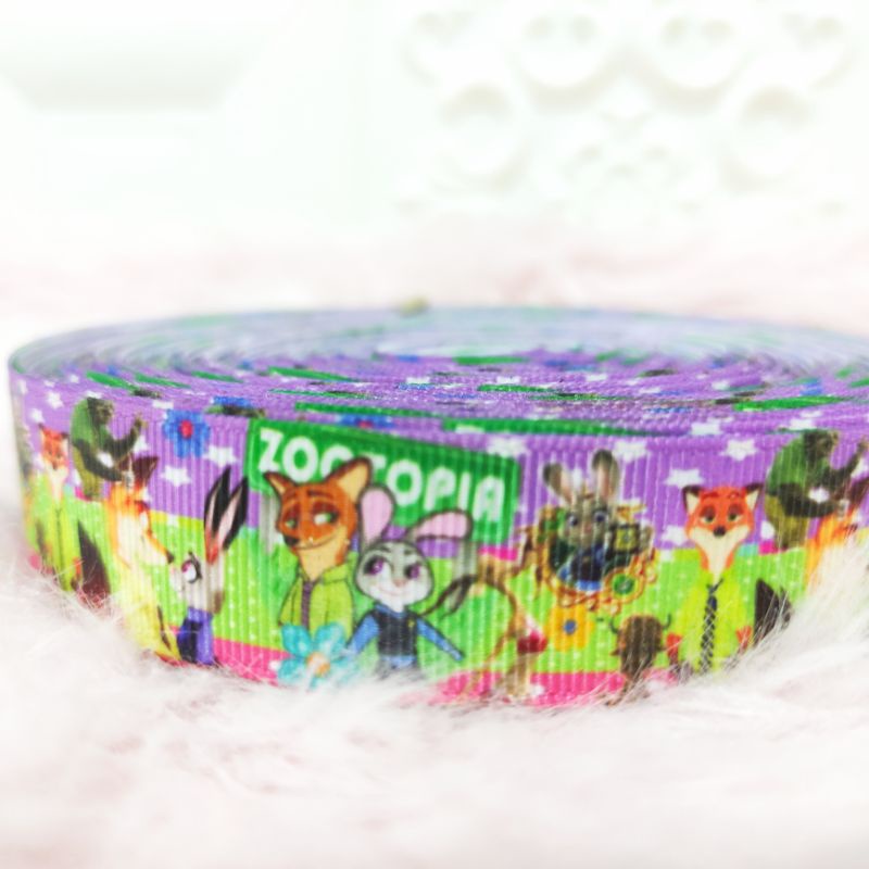 Zootopia grossgrain ribbon 7/8 inch sold per yard | Shopee Philippines