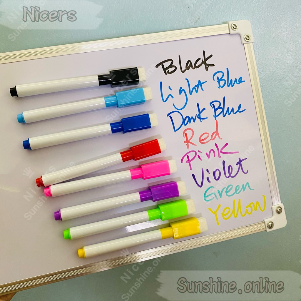 Colorful Color Ink White Board Marker W/Magnet W/Eraser | Shopee ...