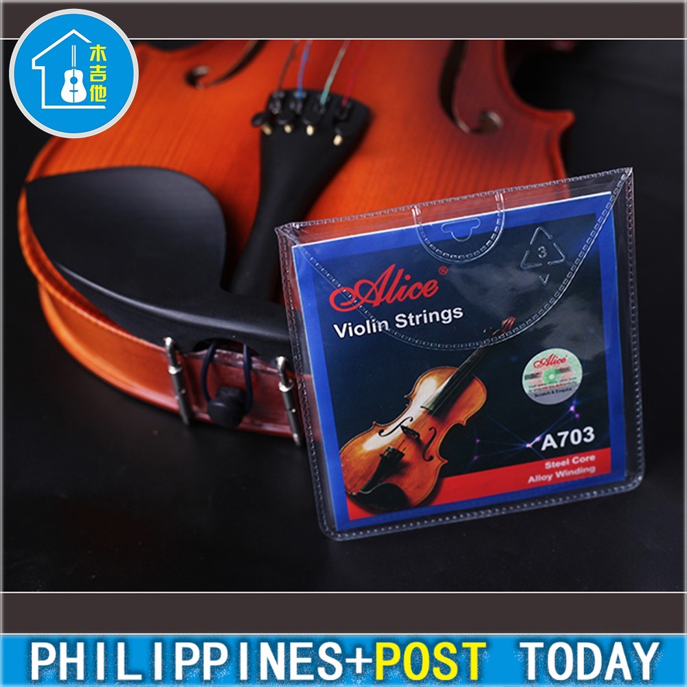 Violin String Alice A703 1 Set Violin Strings 4 Pieces E A D G for 1/8