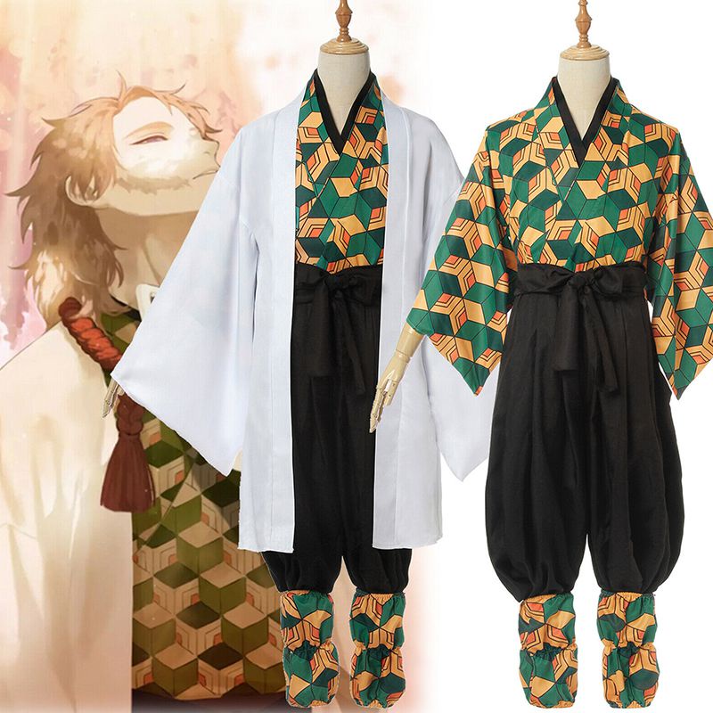 Kimetsu Slayer Demon No Yaiba Sabito Cosplay Costume Exquisite Kimono ...