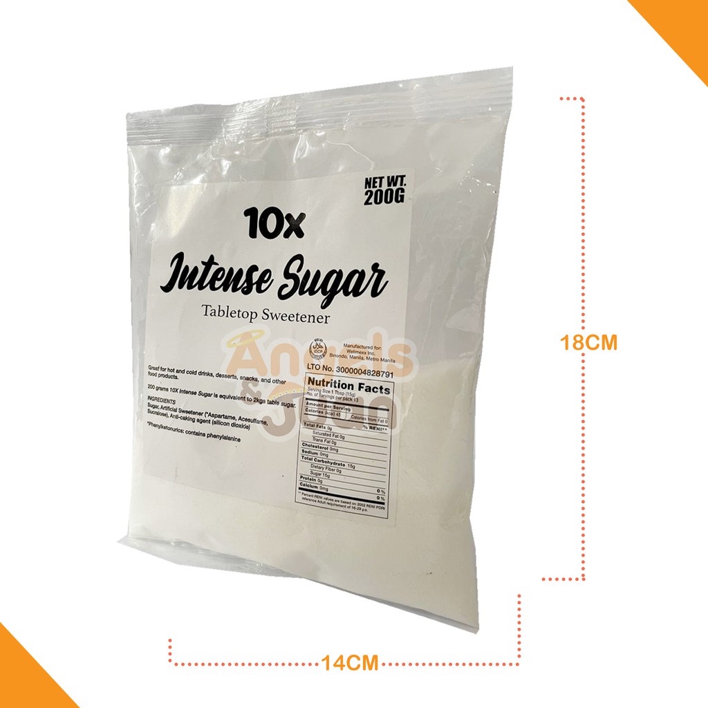 InJoy Tabletop Sweetener 10x Intense Sugar 200g | Shopee Philippines