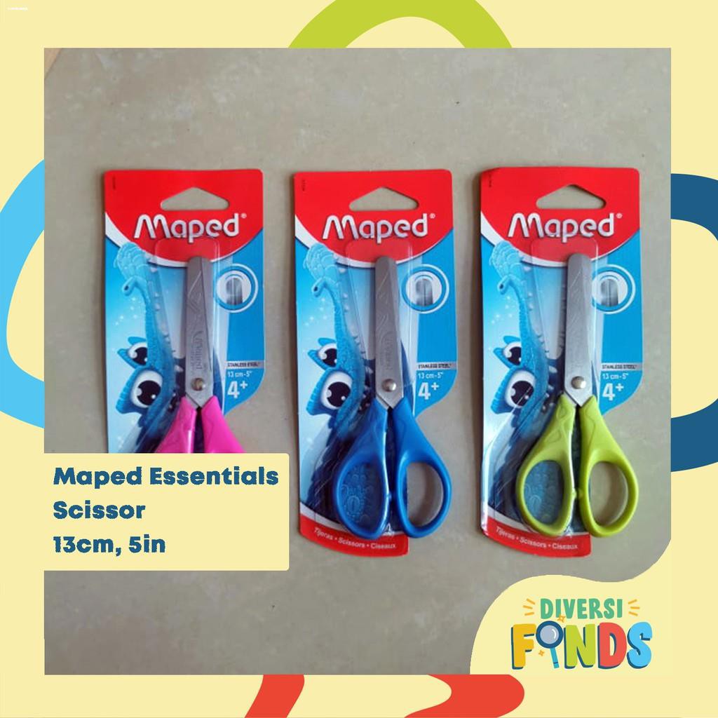 Maped Essential Kid Scissors, 5 Inches, Blunt Tip, Assorted Colors, Pack of  50