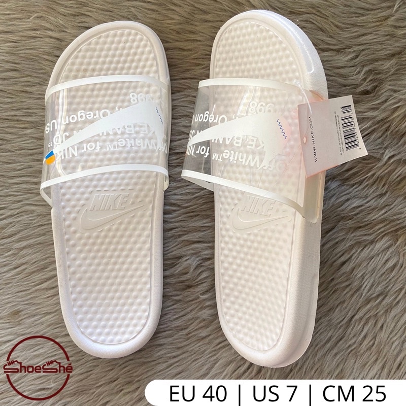 Nike x off store white slides