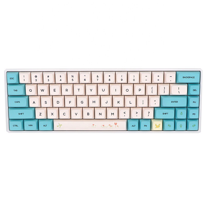 Cute Cyan 131 Keys XDA Profile Thermal Dye Sublimation Keycaps Set for ...