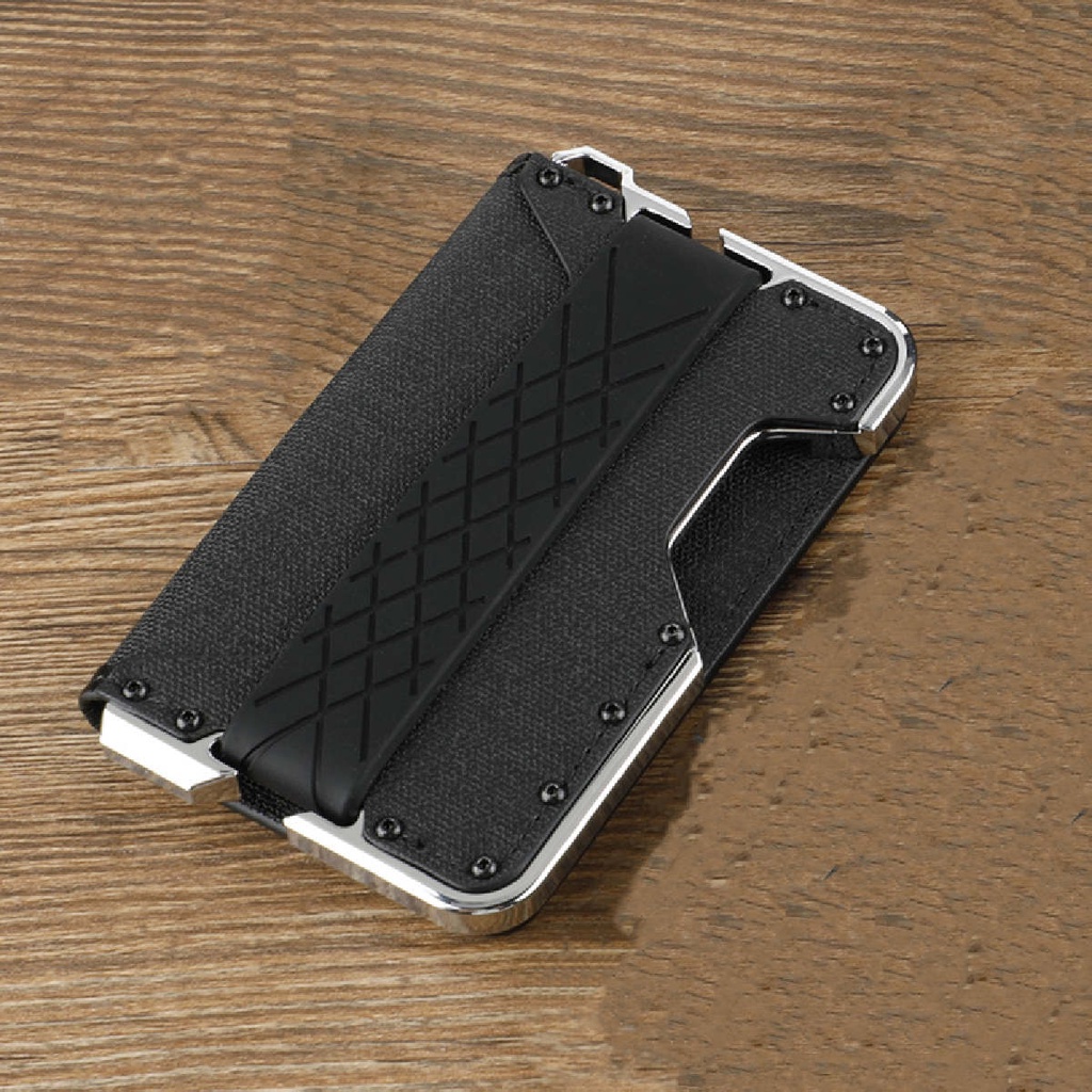 RFID Metal EDC Wallet with Leather Cover Ridge US Popular Money Clip