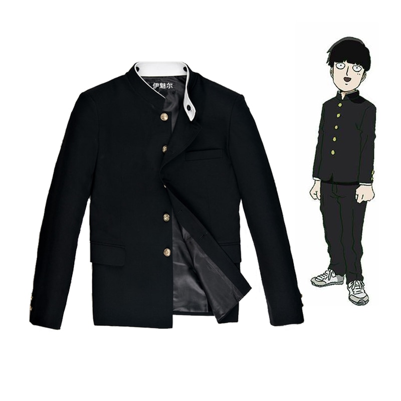 Mob Psycho 100 Cosplay Costume Mobu Saiko Hyaku Kageyama Shigeo black ...