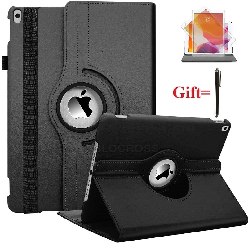 Vozehui Custodia In Marmo Blu Per IPad 10.2" 9a/8a/7a Gen, Guscio Trasparente Antigraffio, Supporto Pieghevole E Portamatita