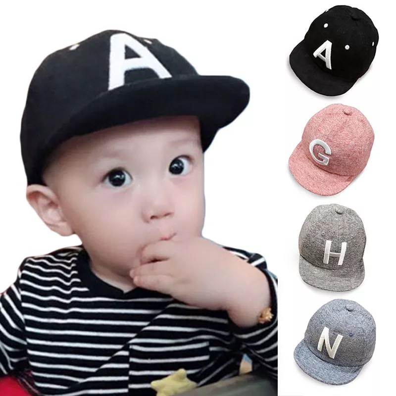 Baby Boys Girls Alphabet Embroidery Baseball Caps With Adjustable Sun Protection Infant Caps For Kids 6 24 Month