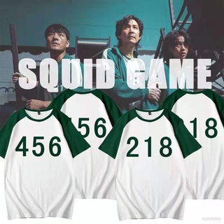 Men's Squid Game Player 456 Graphic Tee White Large 