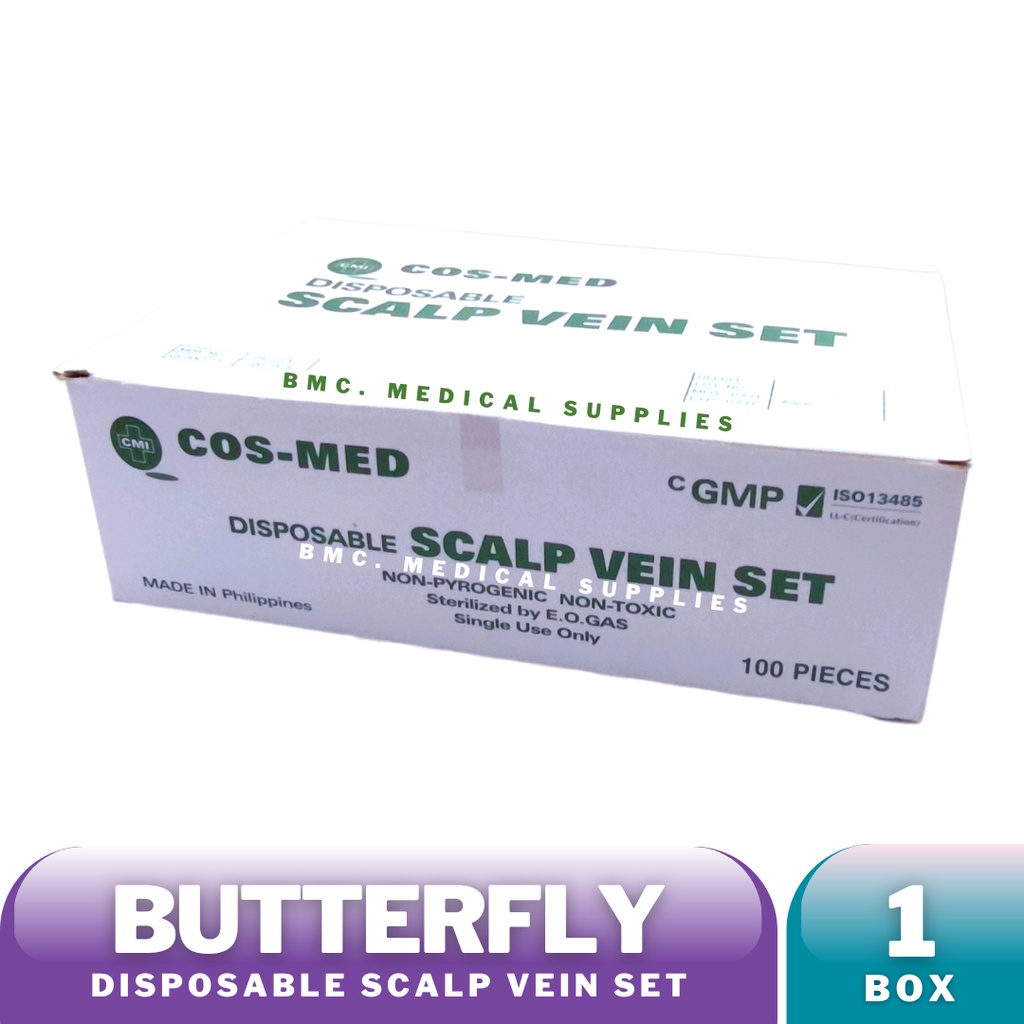 Butterfly | Scalp Vein Set Sterile (Sold Per Box) G19, G21 and G23 ...