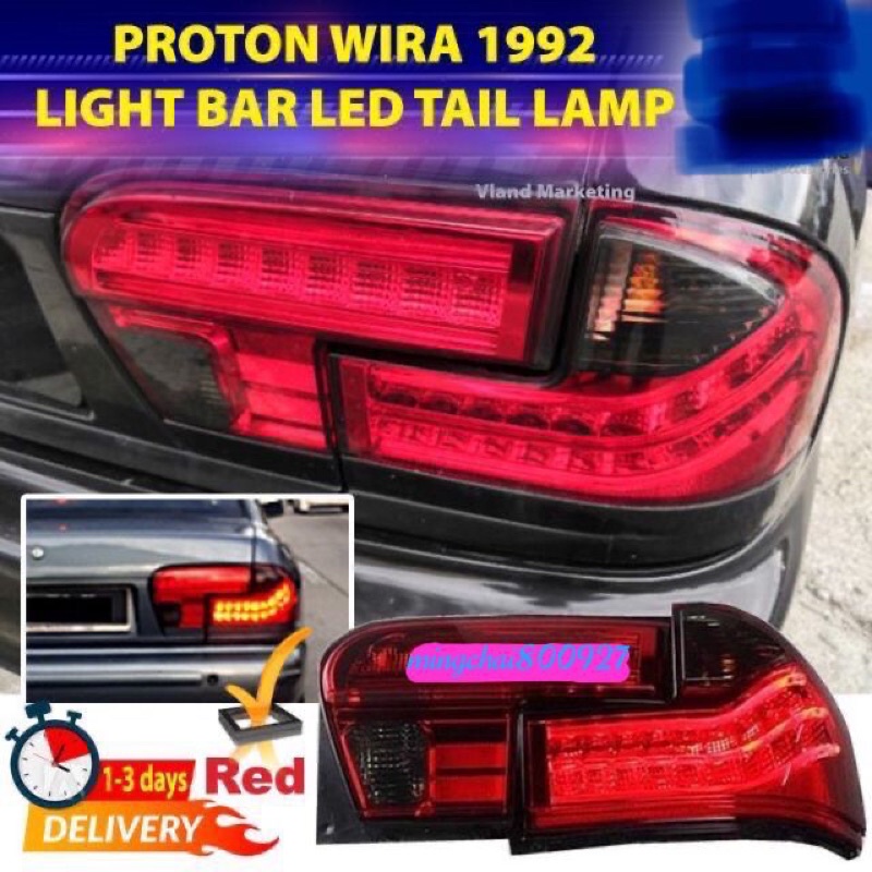 Proton Wira 1992 LIGHT BAR LED TAIL LAMP/Wira Rear LAMP Left Right (RED