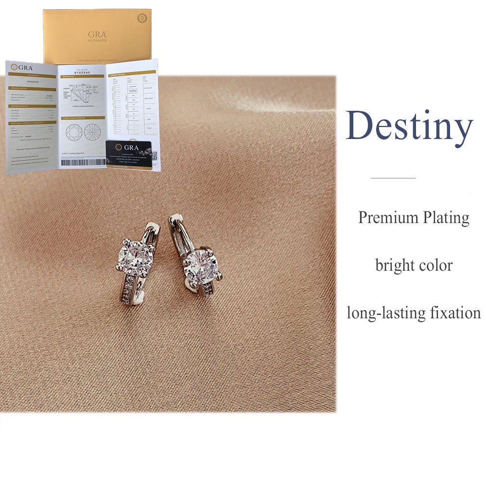 925 Sterling Silver Freshwater Pearl Inlaid Moissanite Earrings