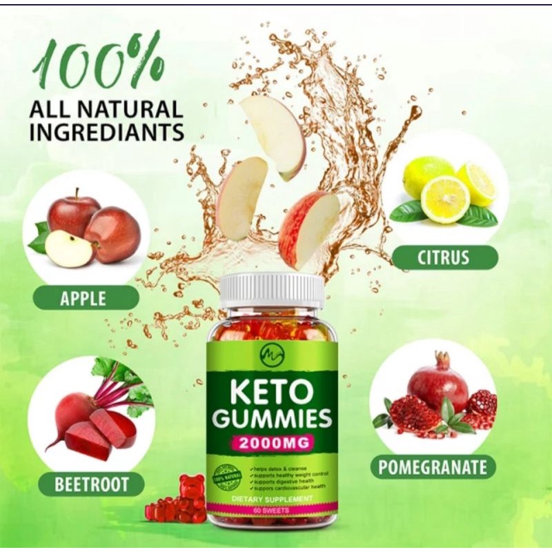 Keto Apple Cider Vinegar Gummies 2000mg/ 60 pcs 100 Authentic Shopee Philippines