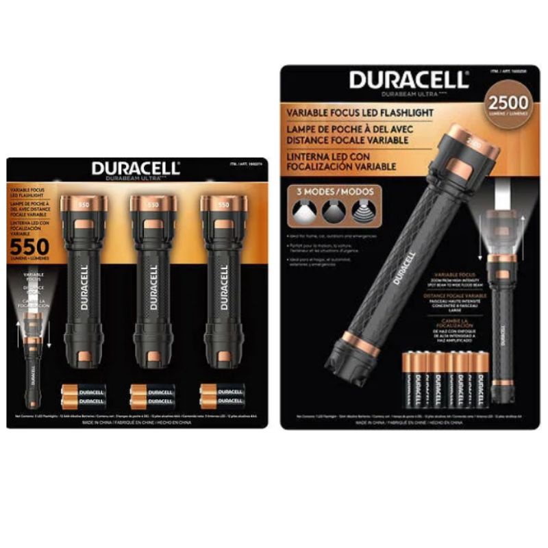 Duracell Durabeam Ultra, 550/2500 Lumens Led Flashlight, Batteries