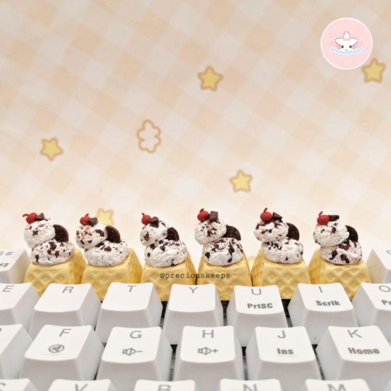 Cookies and cream ice cream artisan keycaps Shopee Philippines