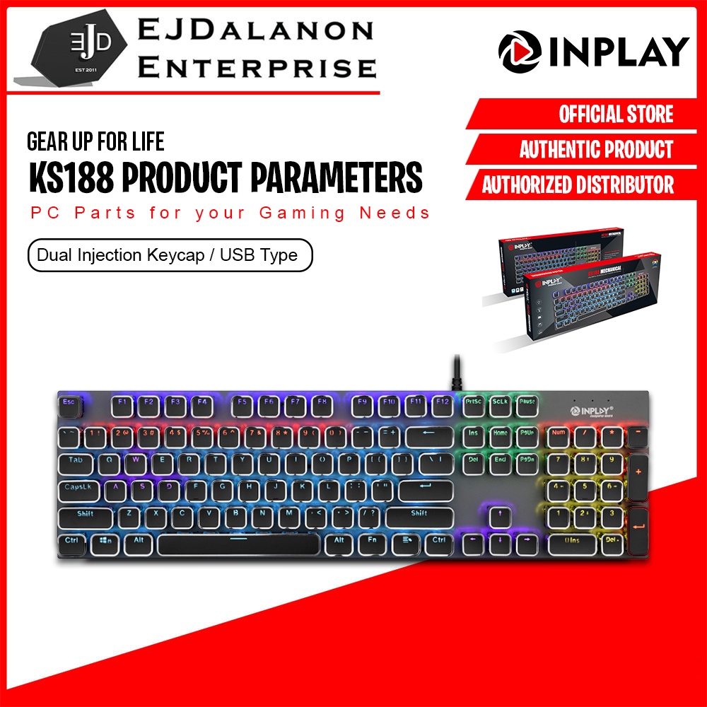 INPLAY Ks188 Mechanical Keyboard Gaming Shopee Philippines