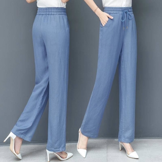 Cotton Wide Leg Pants Women's Summer Linen Casual Pants High Waist Loose  Pants