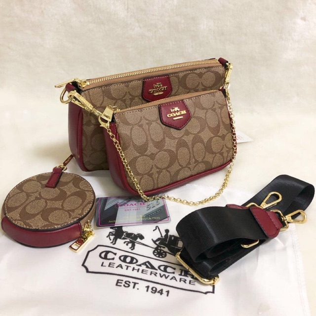 coach 3 in 1 sling bag with Coin Purse Shopee Philippines