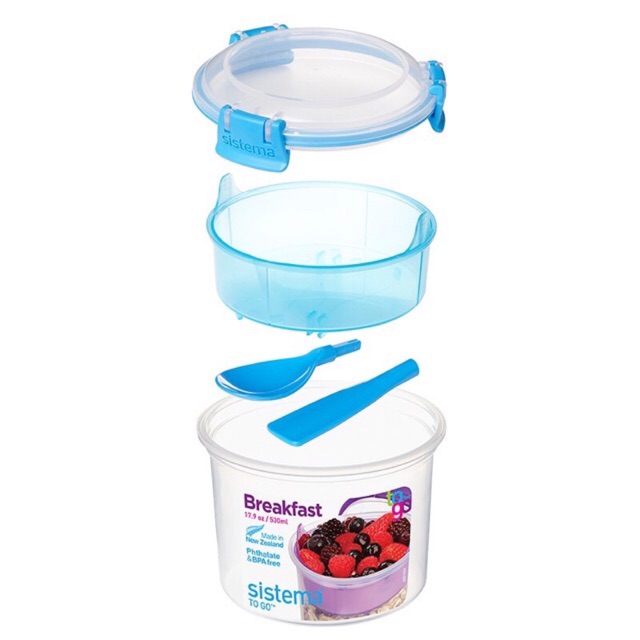 Sistema To Go Breakfast Container with Spoon 530 ml