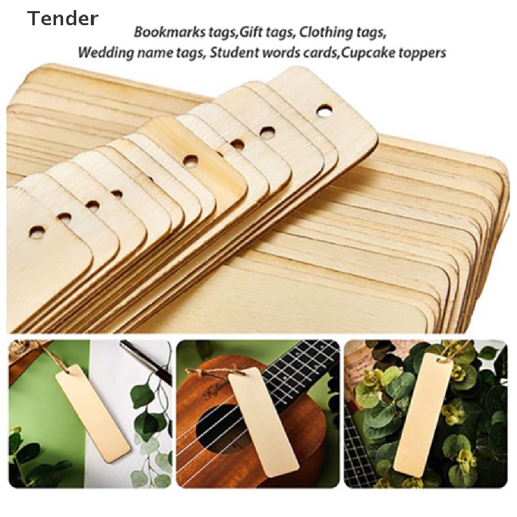 [Preferred] Wood Blank Bookmarks DIY Wooden Craft Bookmark Unfinished