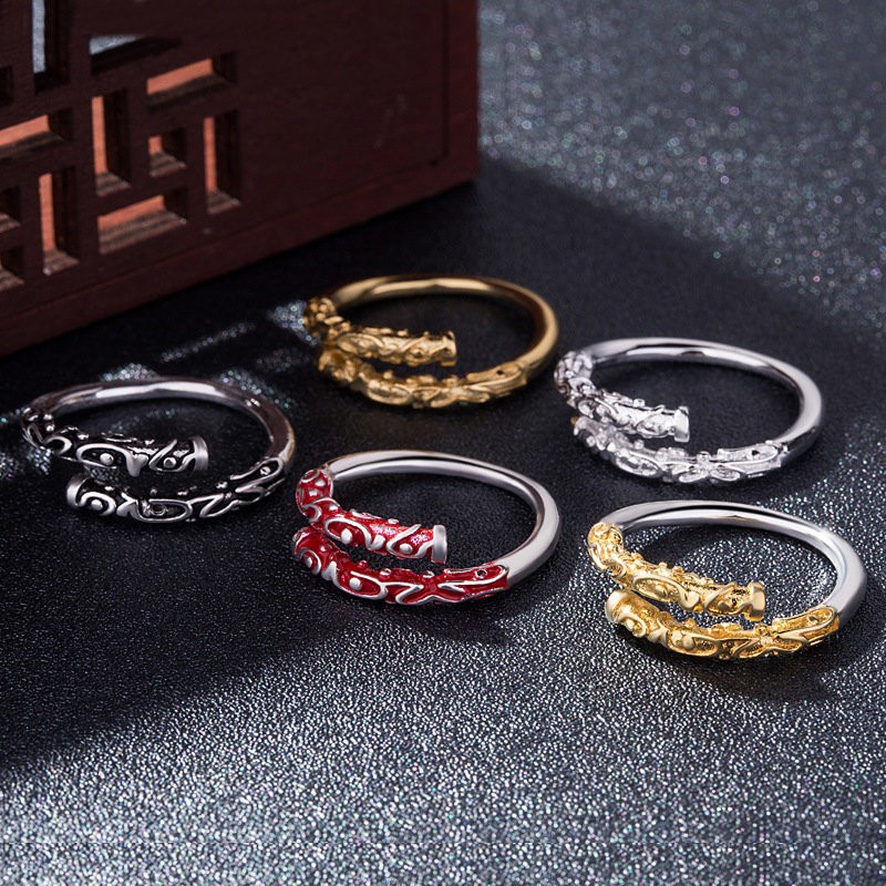 Hoop Curse Punk Trendy Open Ring Monkey King Supreme Treasure Ring Gold ...