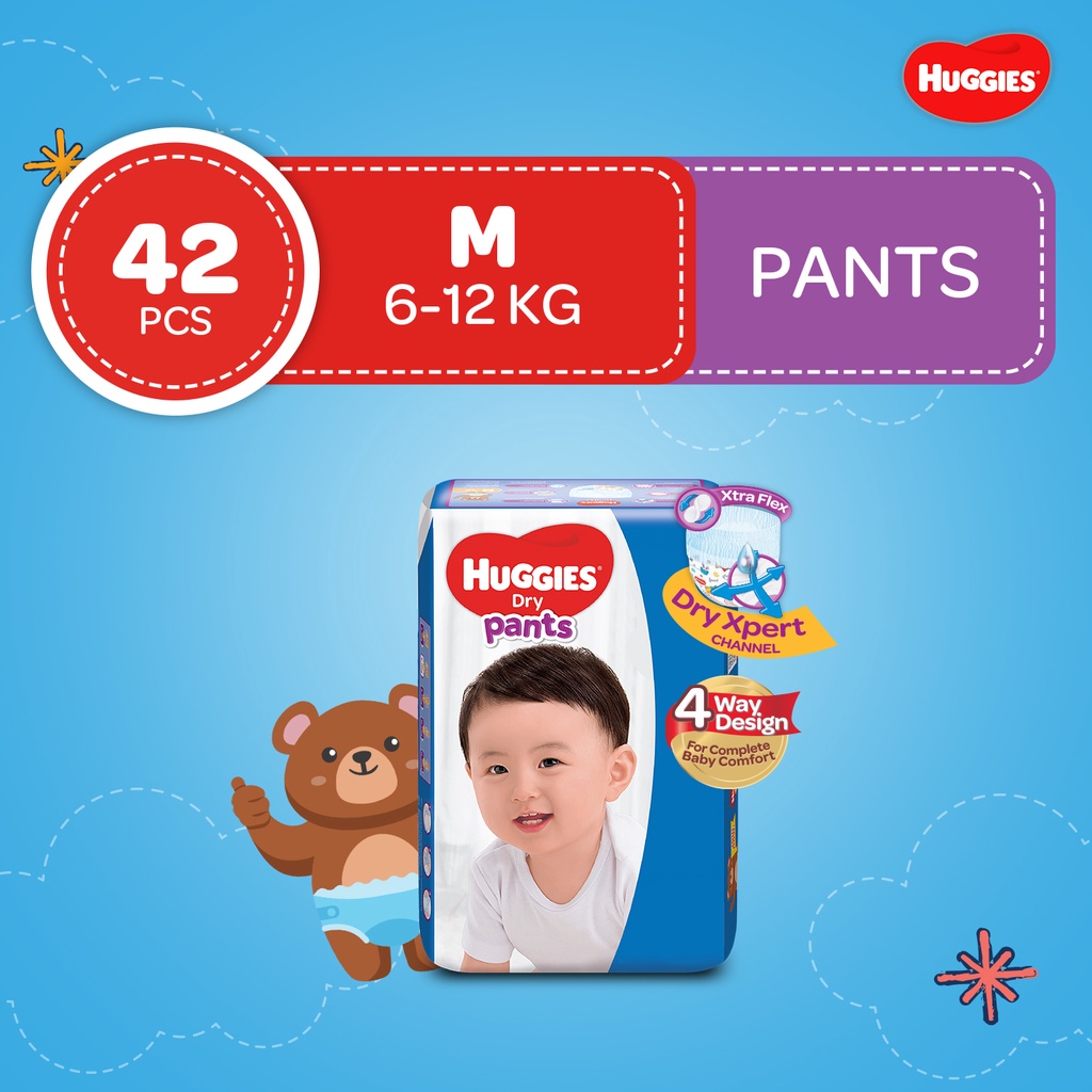 Huggies Dry Pants Medium - (42 pcs)