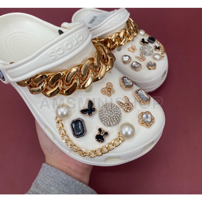 Shoe Buckle Croc Charm Sets AMS New Diamond Jewelry Fashion Shoe