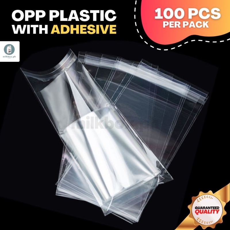 OPP PLASTIC with ADHESIVE (100pcs/pack) | Shopee Philippines