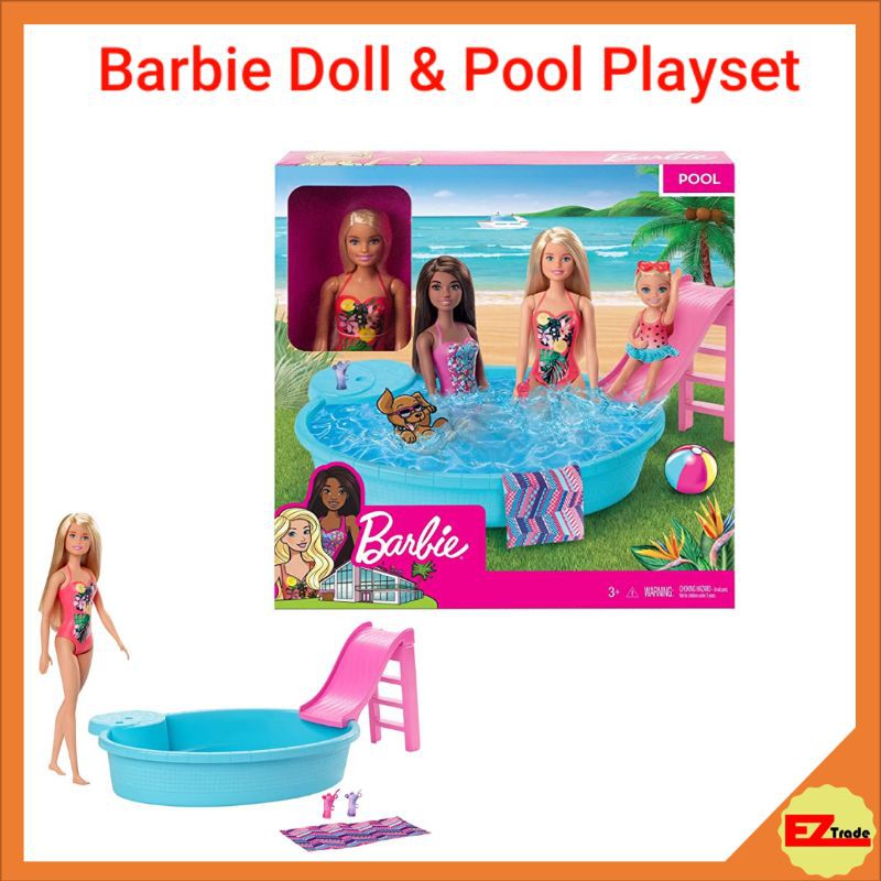 Mattel Barbie Doll And Pool Playset GHL91 | Shopee Philippines