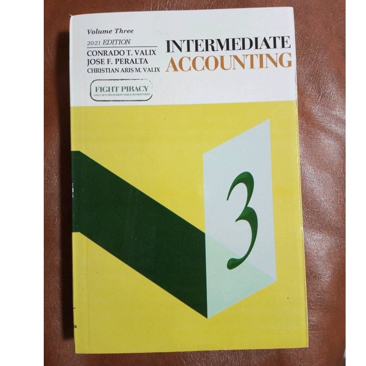 INTERMEDIATE ACCOUNTING Volume 3 2021 Edition (Valix) Shopee Philippines