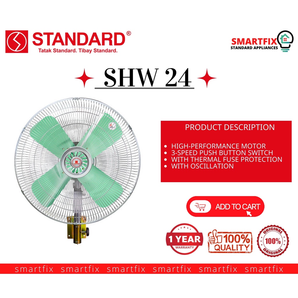Standard Industrial Fan Wall fan Metal Blade SHW 24 Shopee Philippines